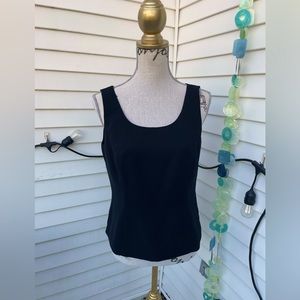 LeSuit Black, crepe, fitted, sleeveless top